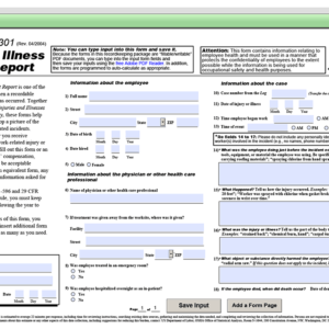Osha injury and illness incident report.