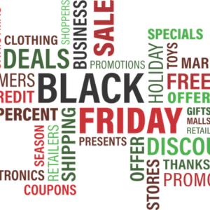 Various words describing black friday. Alliance United workplace safety services in New England.